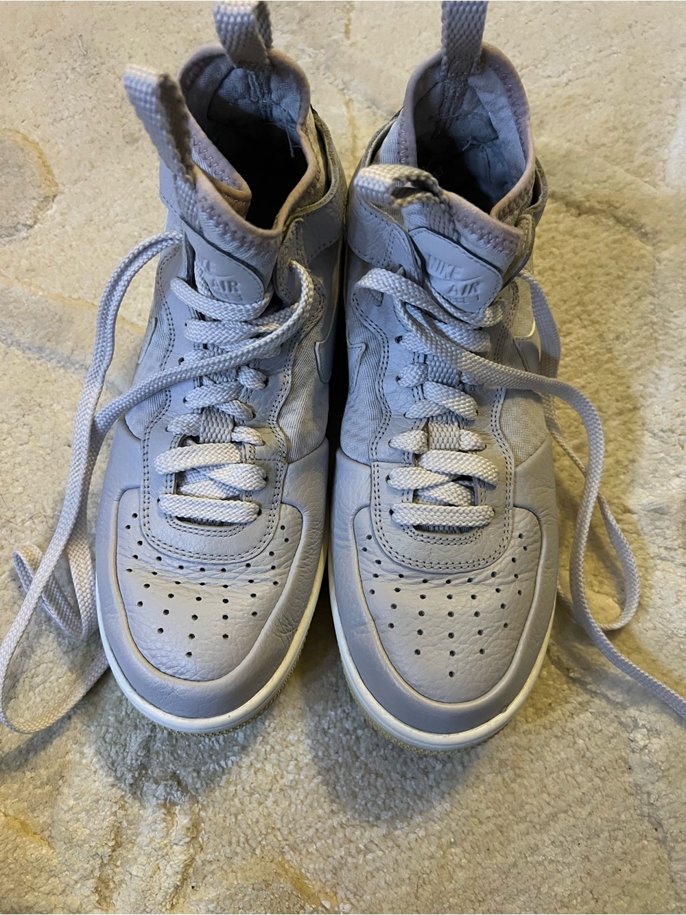 Nike Light Gray High-Top Sneakers